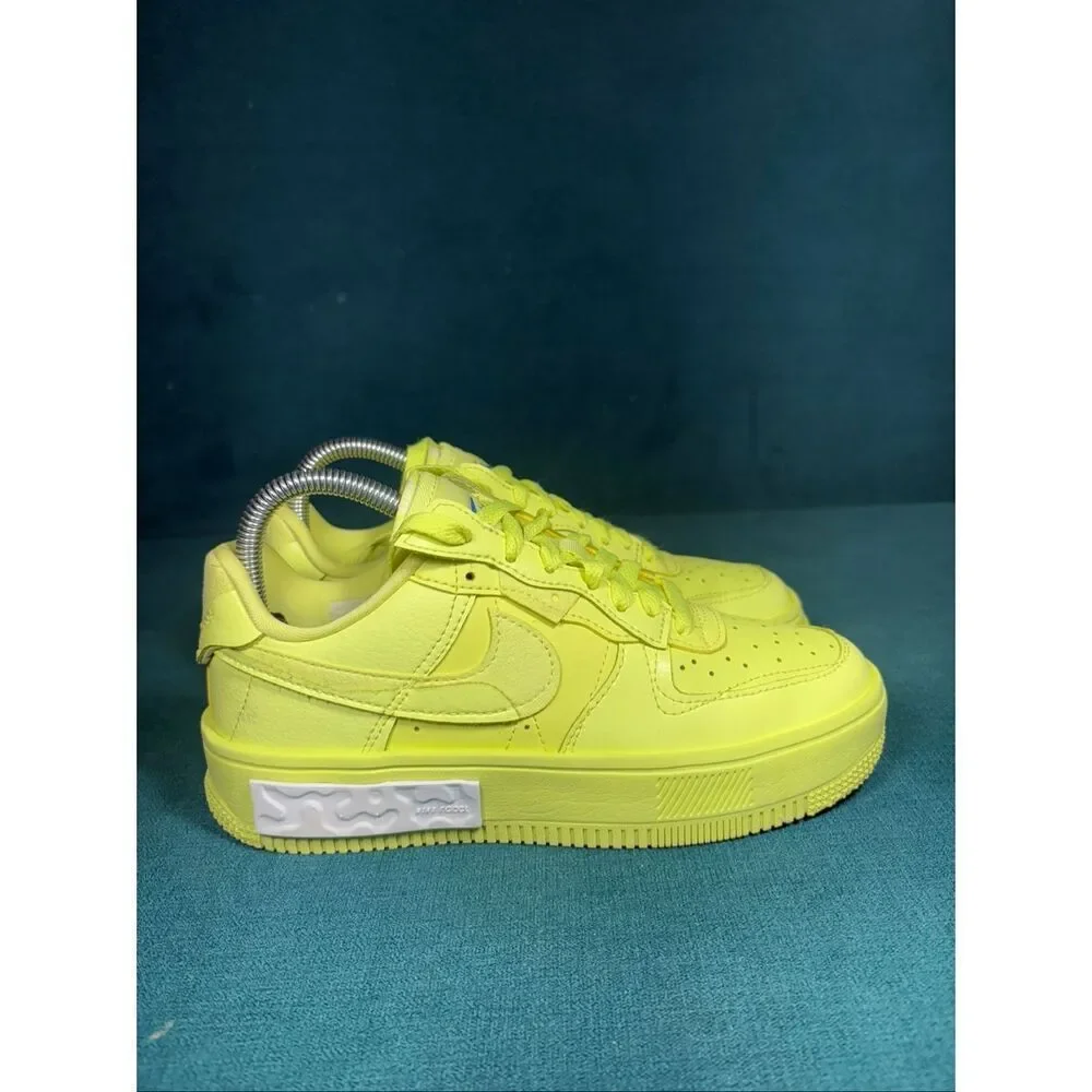 Nike Air Force 1 Fontanka Neon Green Yellow Volt Women's Size 6 Shoes